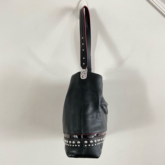 Brighton Rockwell Studded Pebbled Leather Shoulder Bag - Picture 4 of 16